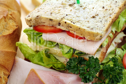 Ham And Salad Sandwich