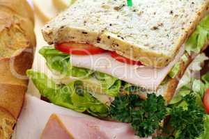 Ham And Salad Sandwich