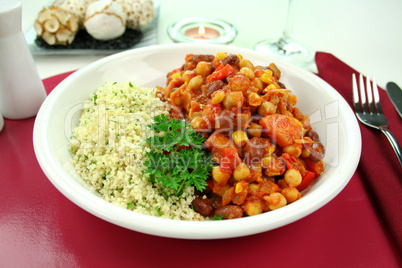 Vegetable And Lentil Hotpot With Couscous