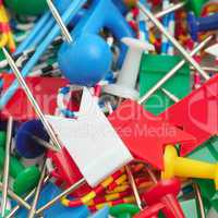 paperclips and thumbtack background