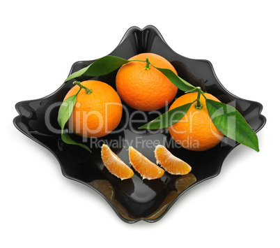 Tangerines in a plate