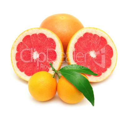 mandarine and grapefruit