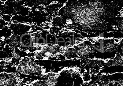 Grunge white and black brick wall background