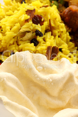 Pappadum With Rice