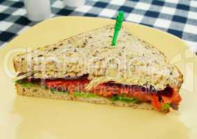 Cut Salad Sandwich