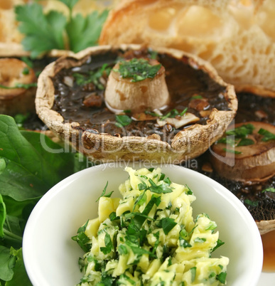 Mushrooms And Herbed Butter