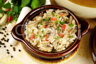 Mushrooms And Rice