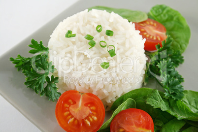 Rice Stack And Salad