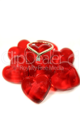 Ring On Glass Hearts