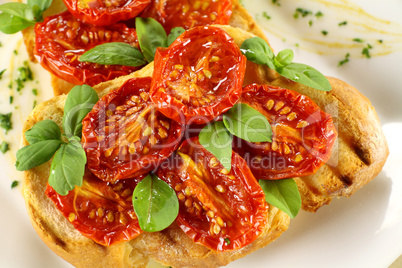 Baked Tomato Bruschetta