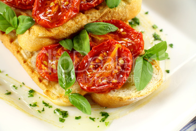 Roasted Tomato Bruschetta