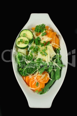 Steamed Vegetables With Cheese