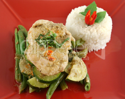 Thai Green Poached Chicken