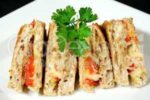 Toasted Cheese And Tomato Sandwiches