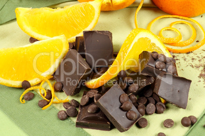 Chocolate Pieces And Orange