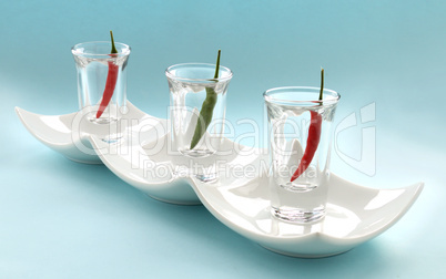 Chillies In Glasses