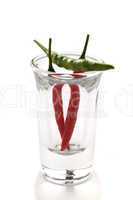 Chillies In A Shot Glass