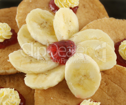 Sliced Banana With Jam