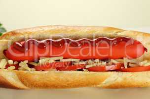 Hot Dog With Tomato