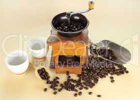 Coffee Grinder And Beans