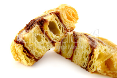 Sliced Chocolate Danish Pastry