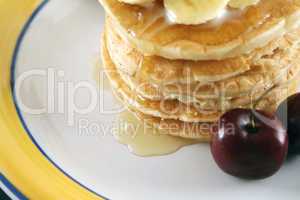 Honey Pancakes With Cherries