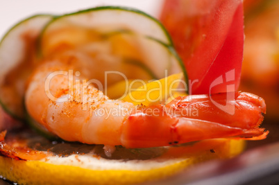 colorful  prawn shrimps appetizer snack