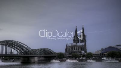 Time lapse Cologne Cathedral Sunset