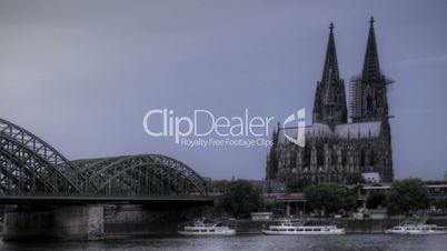 Time lapse Cologne Cathedral Sunset