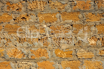 Limestone blocks wall