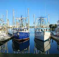 Prawn Trawlers At Dock