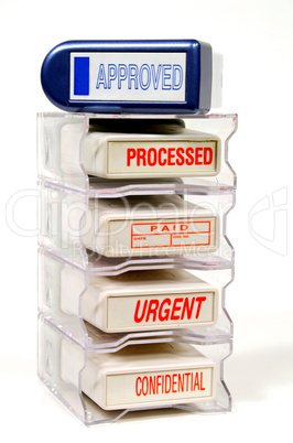 Rack Of Rubber Stamps