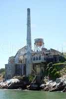 Ruins Of Alcatraz Smoke Stack And Power House