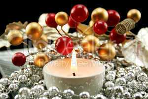 Silver Christmas Decoration With Berries