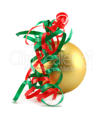 Xmas Bauble And Ribbon