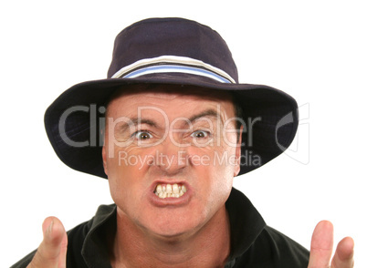 Angry Man In Hat