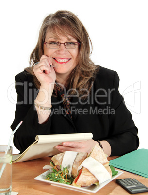 Businesswoman Lunch