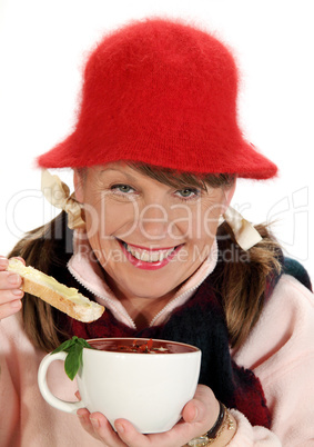 Woman With Soup