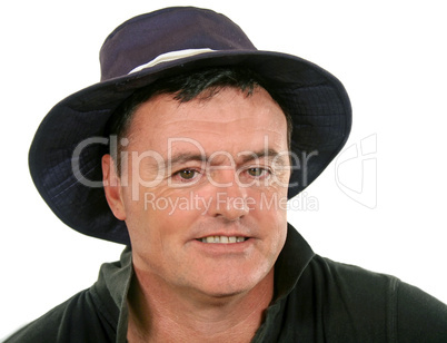 Man In Hat Smiling