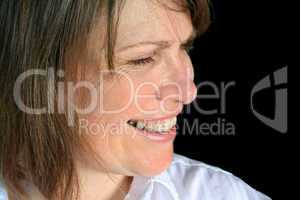 Middle Aged Female Profile Smiling