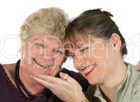 Mother And Daughter Laughing