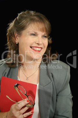Red Folder Businesswoman 3