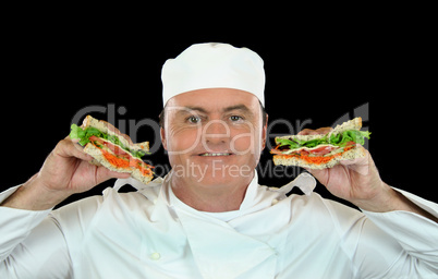 Sandwich Holding Chef