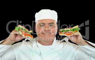 Sandwich Holding Chef
