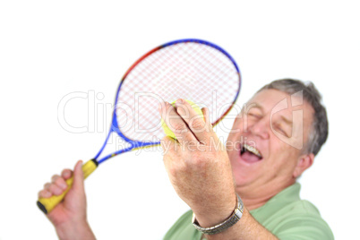 Serving A Tennis Ball