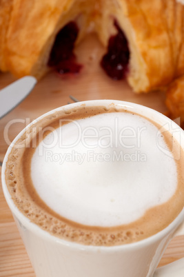 fresh croissant french brioche and coffee