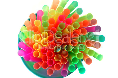 colorful drinking straws background