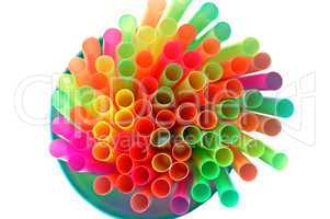 colorful drinking straws background
