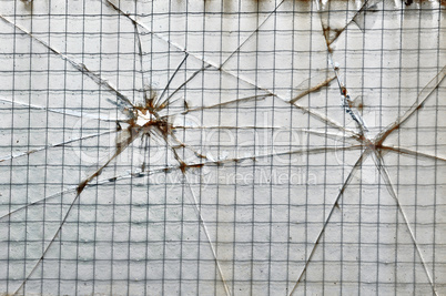 smashed wire glass squares background