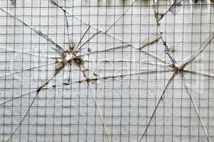 smashed wire glass squares background